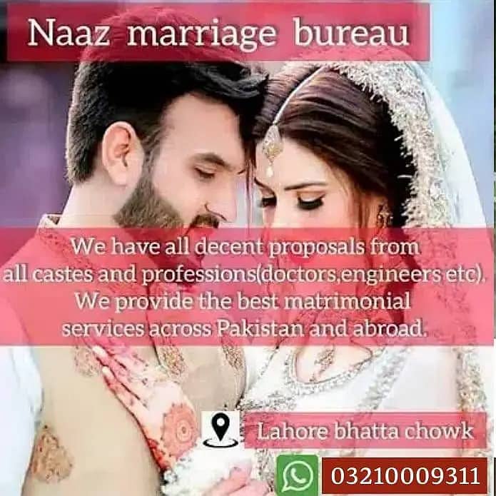 Marriage Bureau , Online Rishta Services , Abroad Proposals

                                                            alt=
