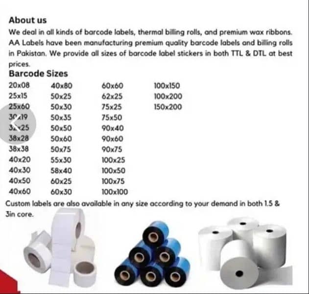 Barcode Receipt , Thermal Paper Roll , sticker , Printer Roll Stock

                                                            alt=