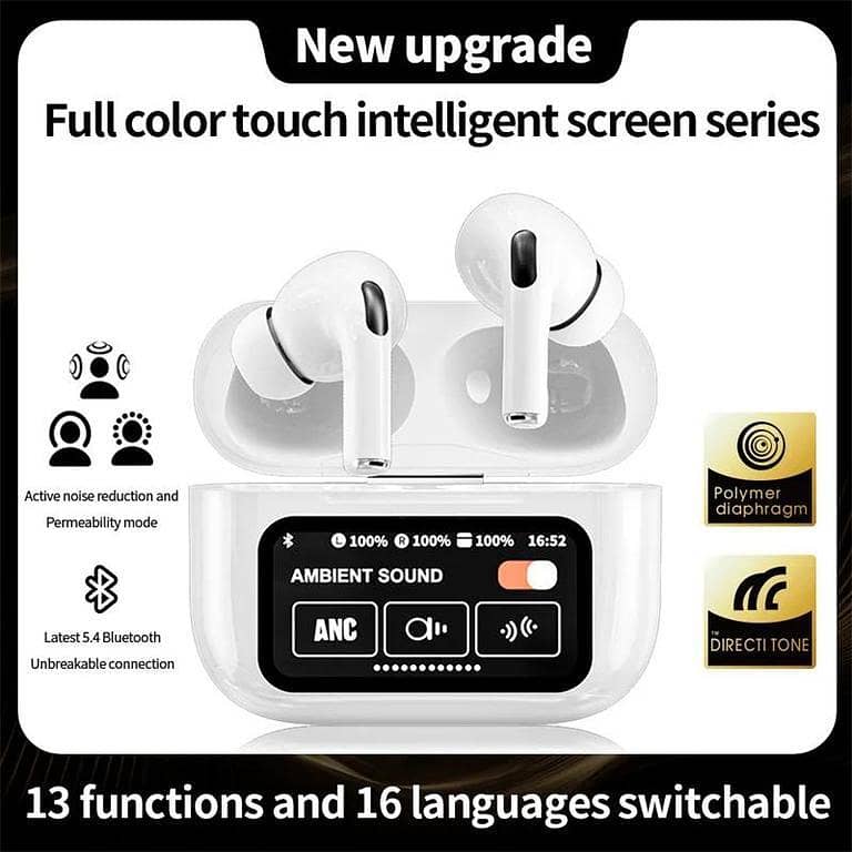 A9 pro Wireless Bluetooth Earbuds - Digital Disy, ANC + ENC

                                                            alt=