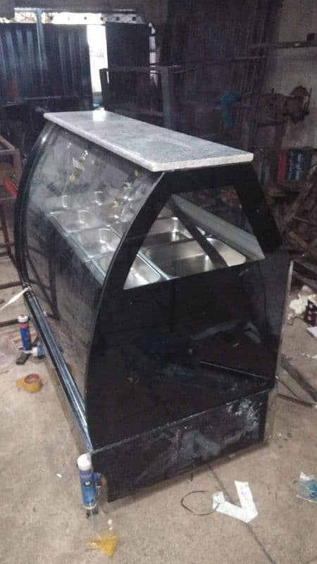 Salad Bar Display Counter Chiller for sale / Ice Cream Topping Machine

                                                            alt=