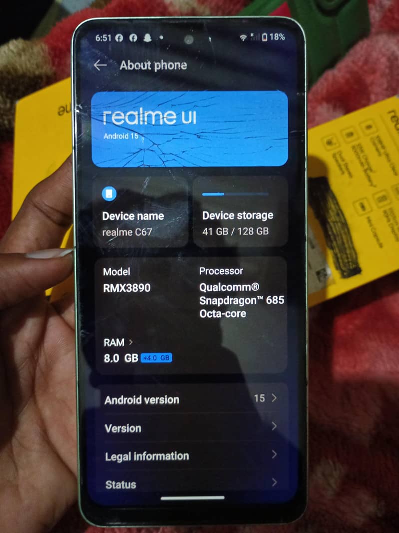 Realme C67 PTA Approved | Used | Box Available | Exchange Possible

                                                            alt=