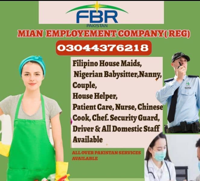 House maid, Maids, Baby Sitter, Chef, Cook, Patient Care, Couple,Nanny

                                                            alt=