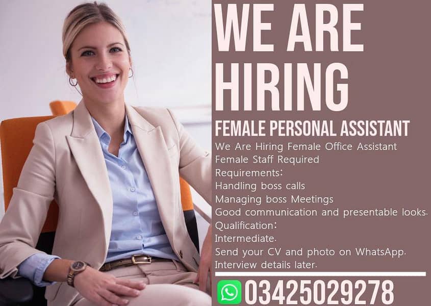 Female Assistant Required || Jobs, Staff Required

                                                            alt=