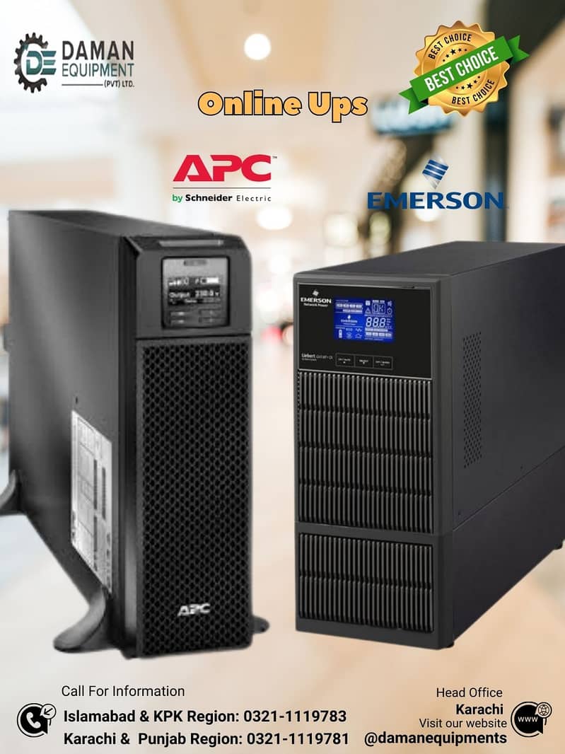 APC Commercial & Industrial UPS / Emerson & SANTAK / APC UPS

                                                            alt=