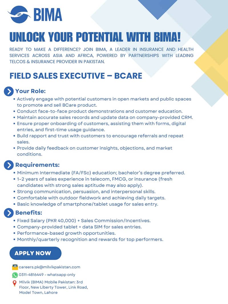 Field Sales Executive – BCare

                                                            alt=