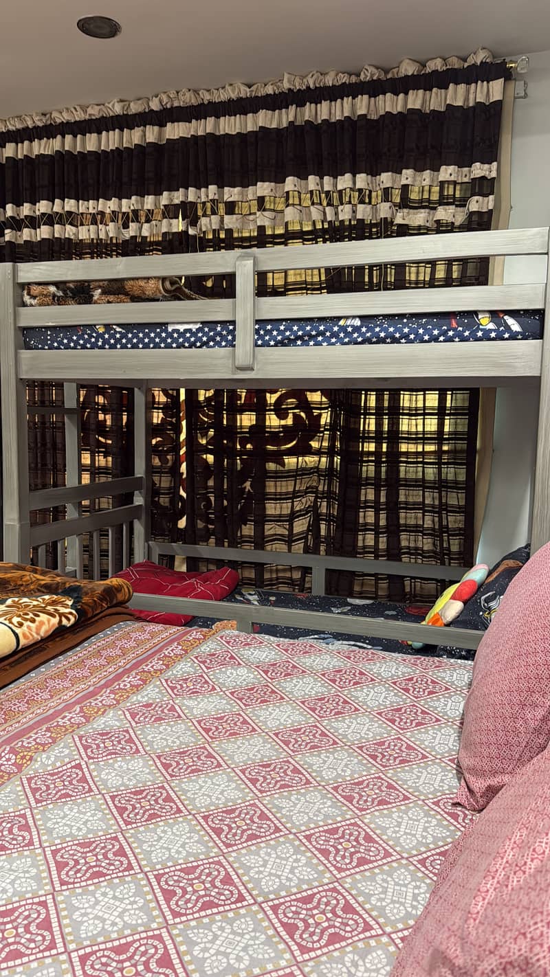 Kids bed | Double bunk bed | Pure  wood bed | kids furniture

                                                            alt=