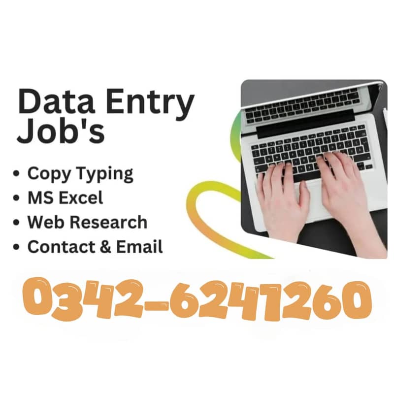 Typing job / Data Entry Job / Assignment Job / Online Job / Part Time

                                                            alt=