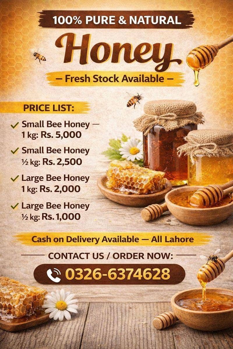 Pure Desi Honey Lahore | Taste Test Allowed | Cash on Delivery

                                                            alt=