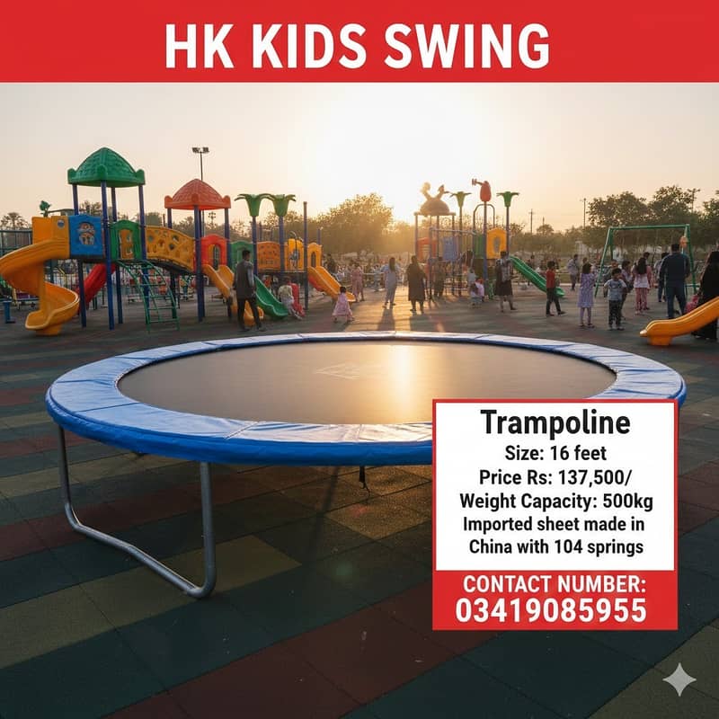 Trampoline | Jumping Pad | Round Trampoline | Kids Toy|With safety net

                                                            alt=
