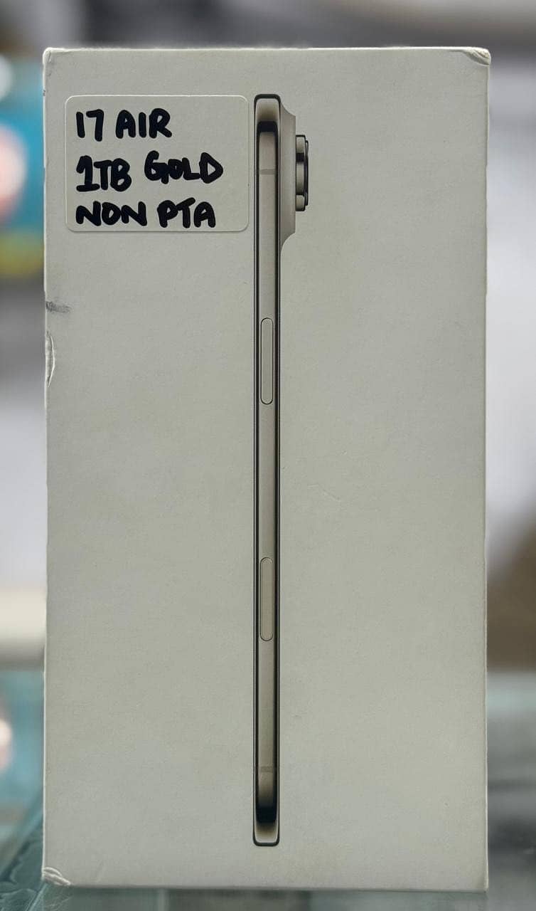 Apple iphone 17 Air 1TB Gold Blue White Box pack Non Active

                                                            alt=