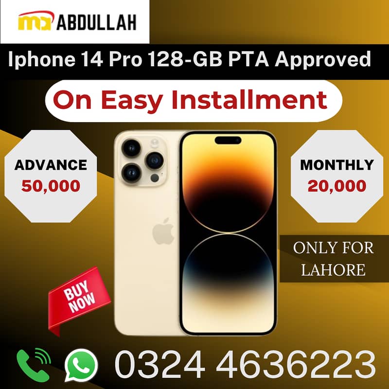Iphone 14 Pro 128-GB PTA Approved Mobile Available On Easy Installment

                                                            alt=