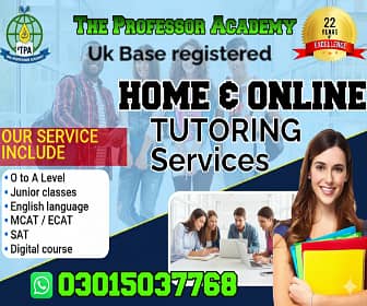 O/A Levels,Home Tutors online tutor Available , FSC, SAT, IELTS ,MCAT

                                                            alt=