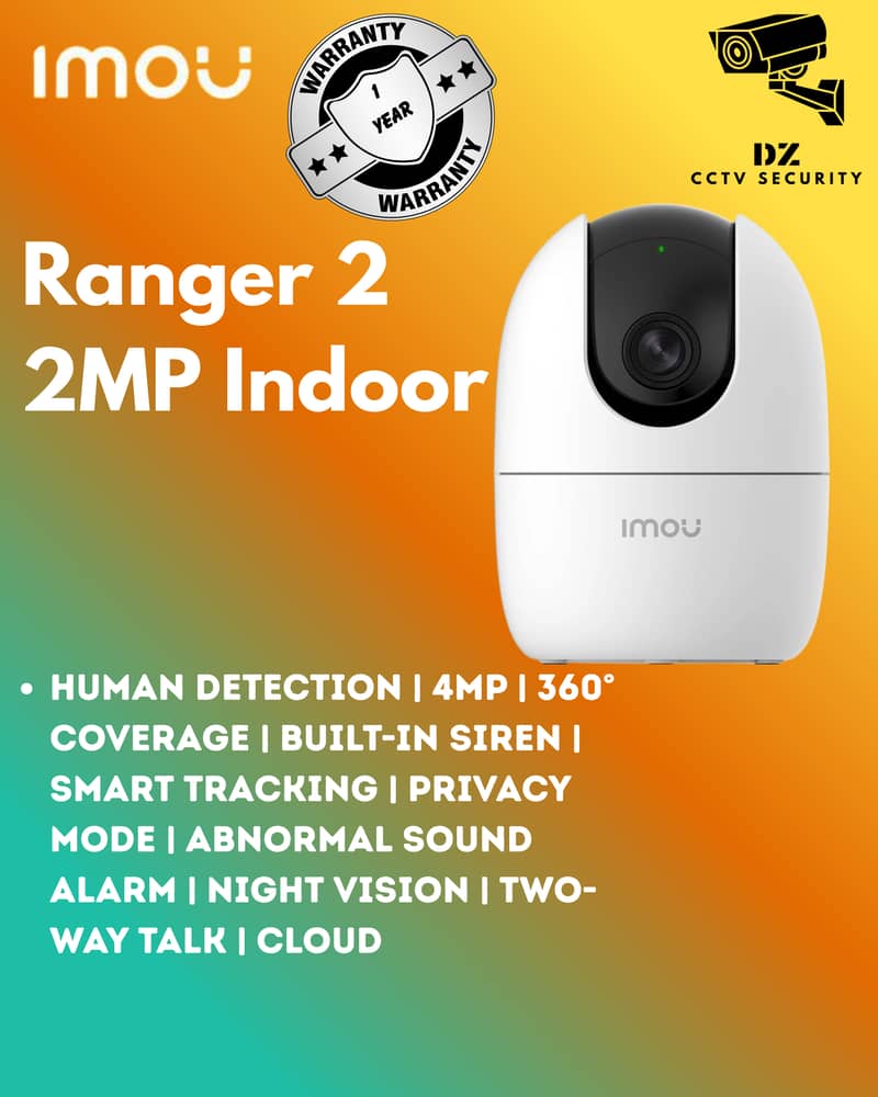 IMOU Ranger 2 (2MP) Smart Indoor Camera - 360° Pan/Tilt

                                                            alt=