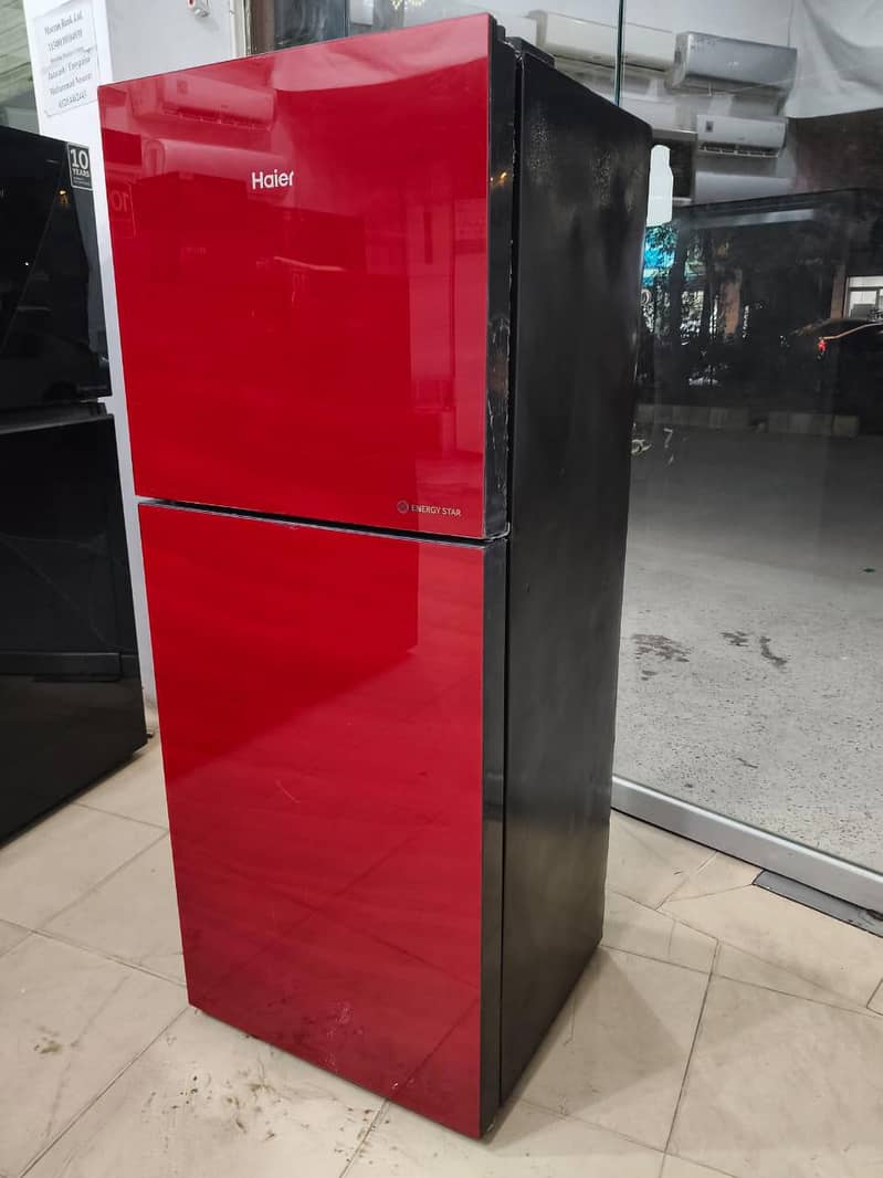 Haier medium size Glass  doors fridge {(0306/4462/443)

                                                            alt=