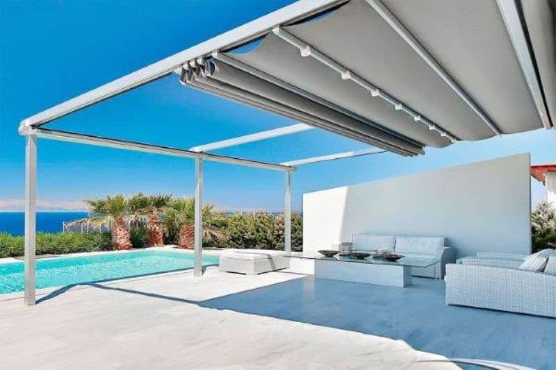 Commercial parking shade | Pvc fabric shade| Canopy |Wall mount |Porch

                                                            alt=