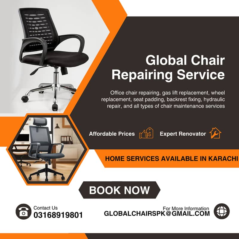 Professional & Expert Chair Repair service in Karachi

                                                            alt=