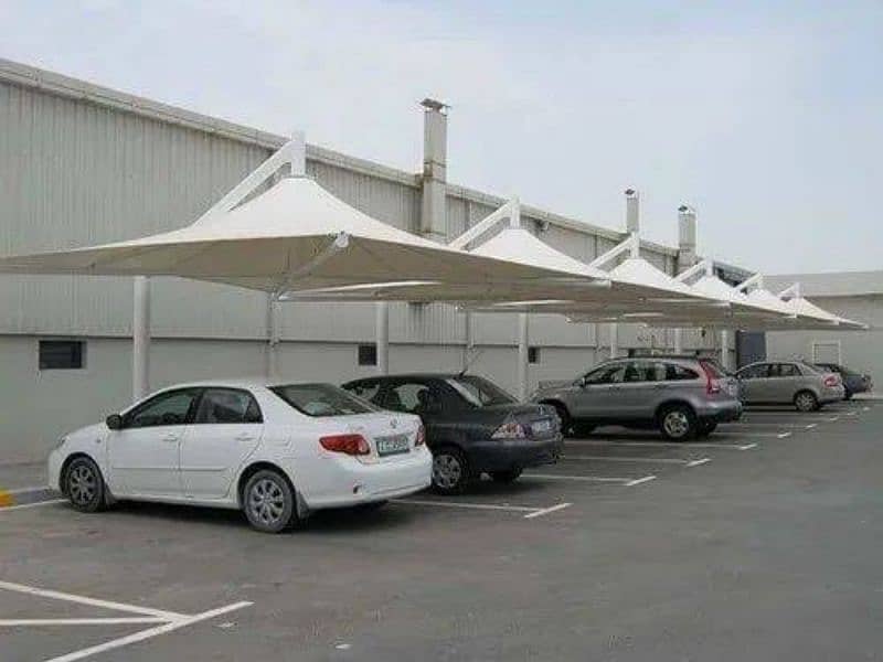 Tensile car parking shade - Pvc Canopy shade - Wall mounted - porch

                                                            alt=
