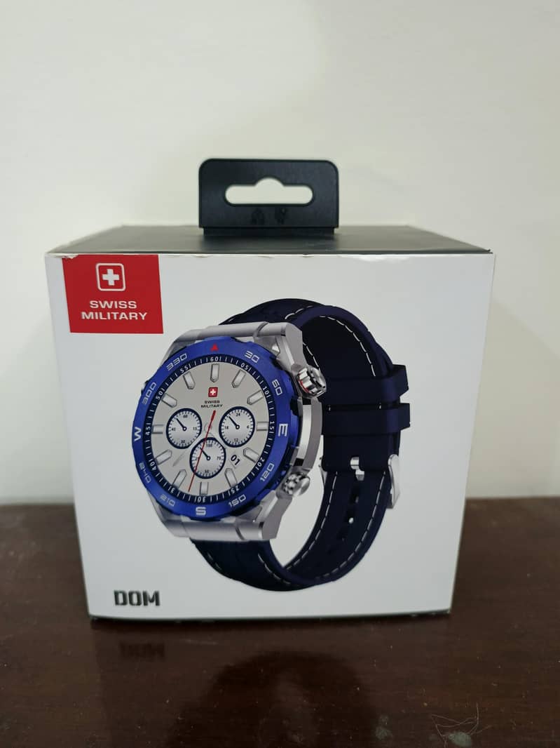 Swiss Military Men’s Chronograph Watch – Blue Bezel & Silicone Strap

                                                            alt=