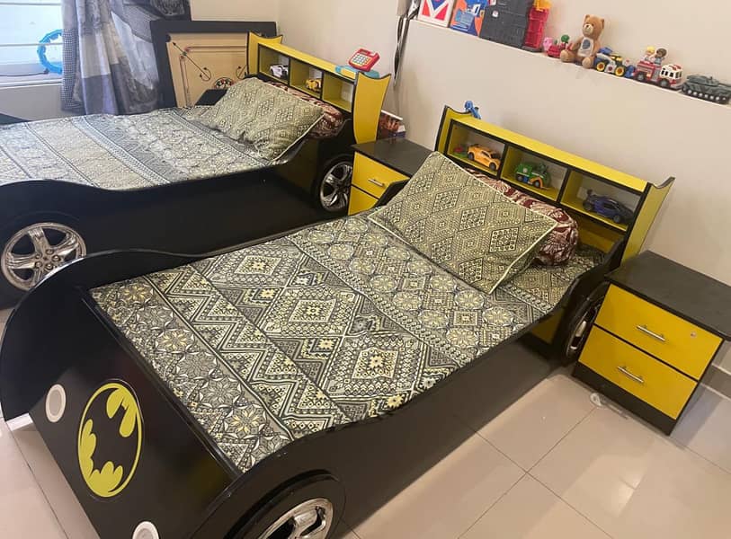 kids car bed | single car bed | baby bed | Batman theme car bed

                                                            alt=