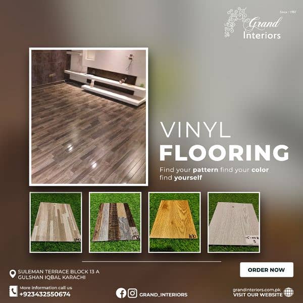 Vinyl flooring wooden laminated pvc spc floor by Grand interiors

                                                            alt=