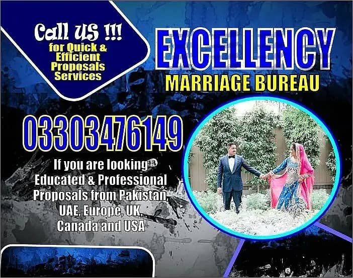 Marriage Bureau , Online Rishta Services , Abroad Proposals

                                                            alt=