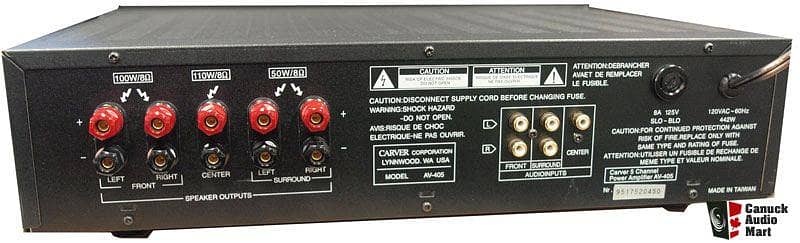 Carver Power Amplifier AV 405

                                                            alt=