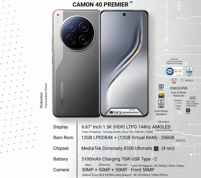 Tecno Camon 40 Premier 5G

                                                            alt=