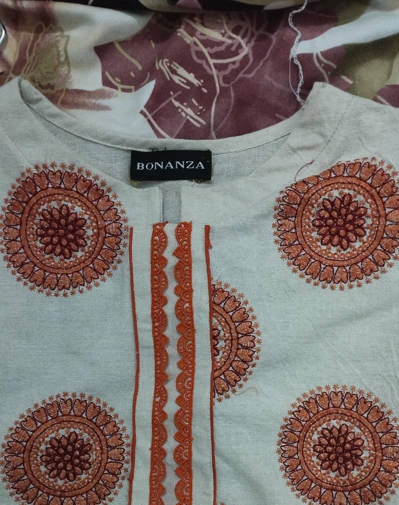 branded full embroidery three piece with sawl duppata dress for sale

                                                            alt=