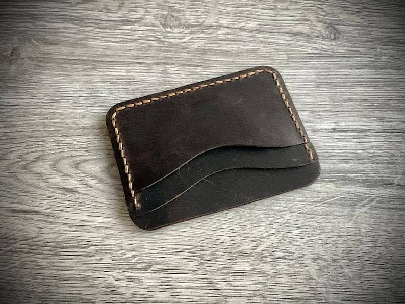 Handmade leather card holder, card wallet

                                                            alt=