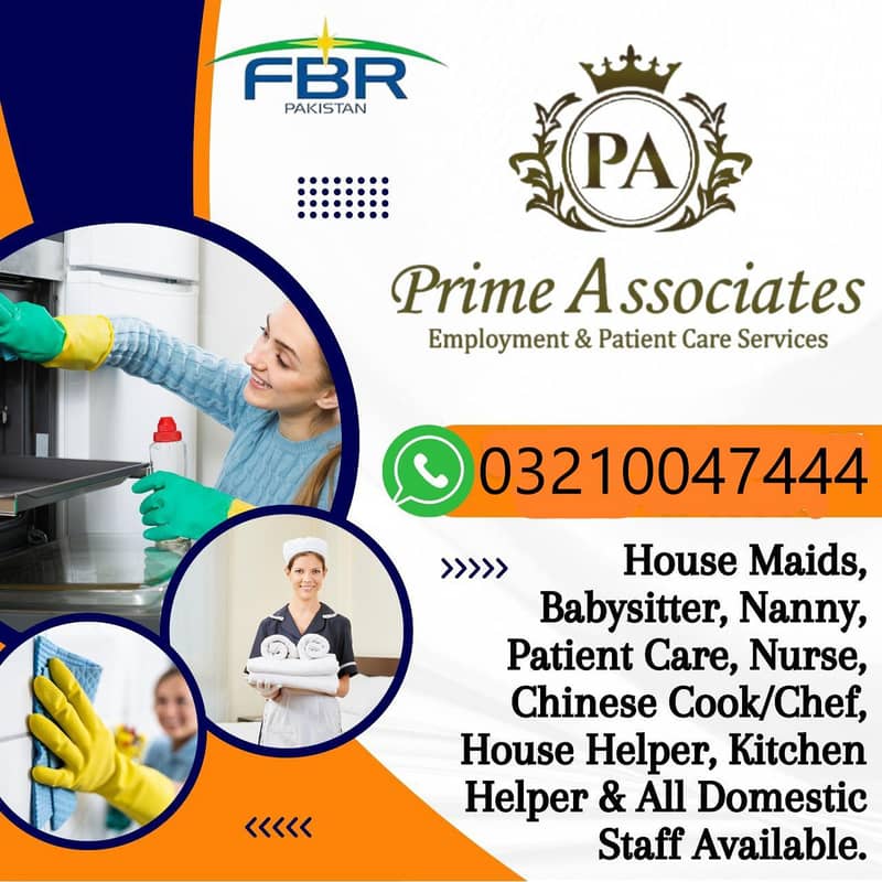 Maids / House Maids / cook / House chef / Baby Sitter maid available

                                                            alt=