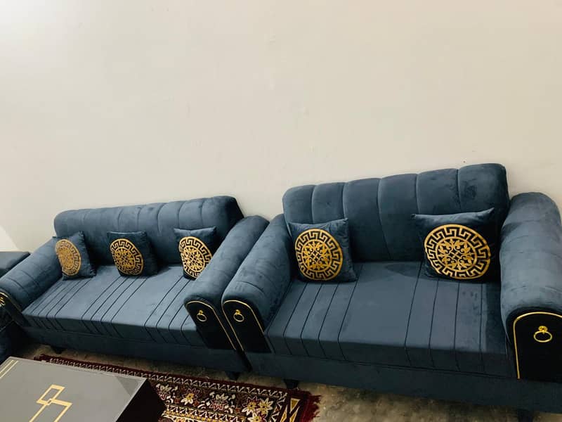 Sofa set / 6 Seater sofa / 321 wooden sofa urgent sale Home furniture

                                                            alt=