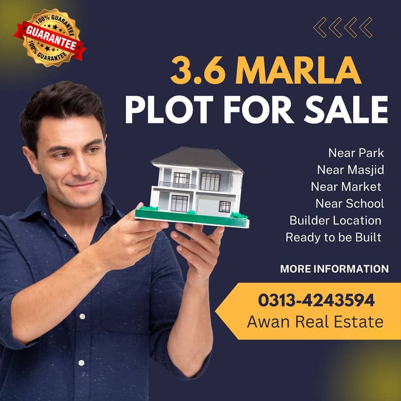 3.6 Marla Plot Available for Sale Super Hot Location   (Investment Opportunity)

                                                            alt=