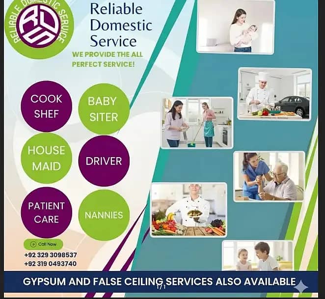 Maids /House Maids / cook / Nanny Couple/ BabySitter/ Driver Available

                                                            alt=