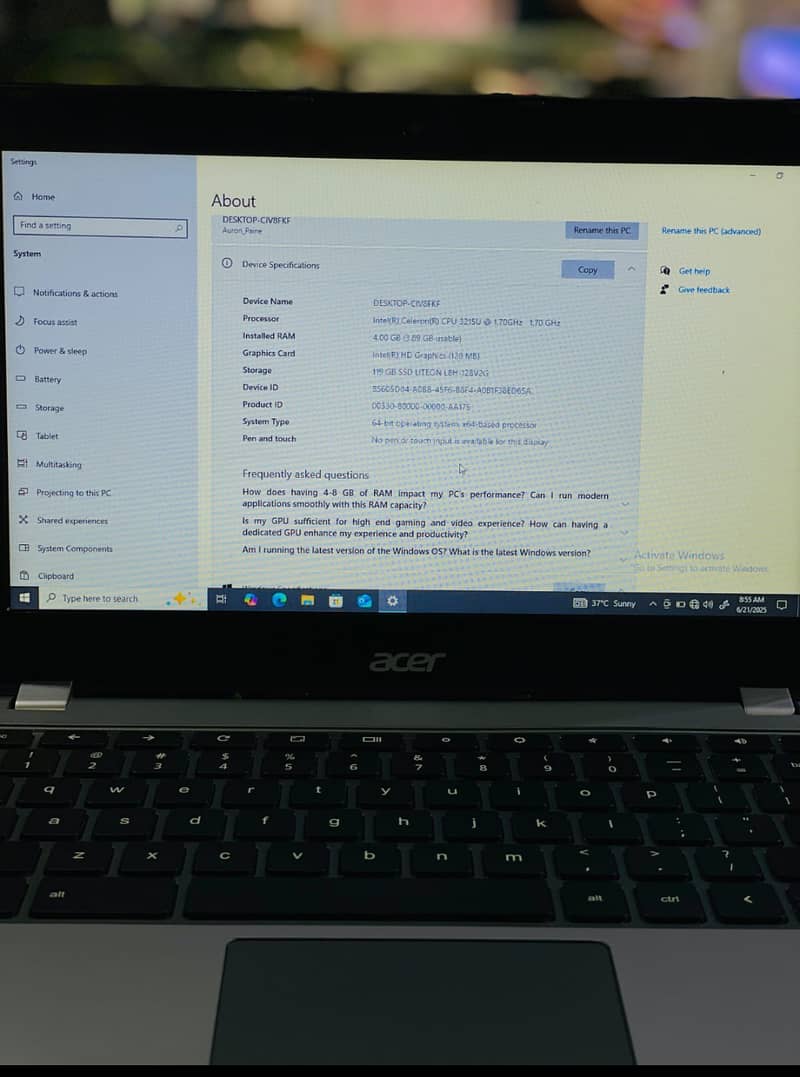 Acer laptop Touch 4gb Ram 128gb SSD Window 10

                                                            alt=