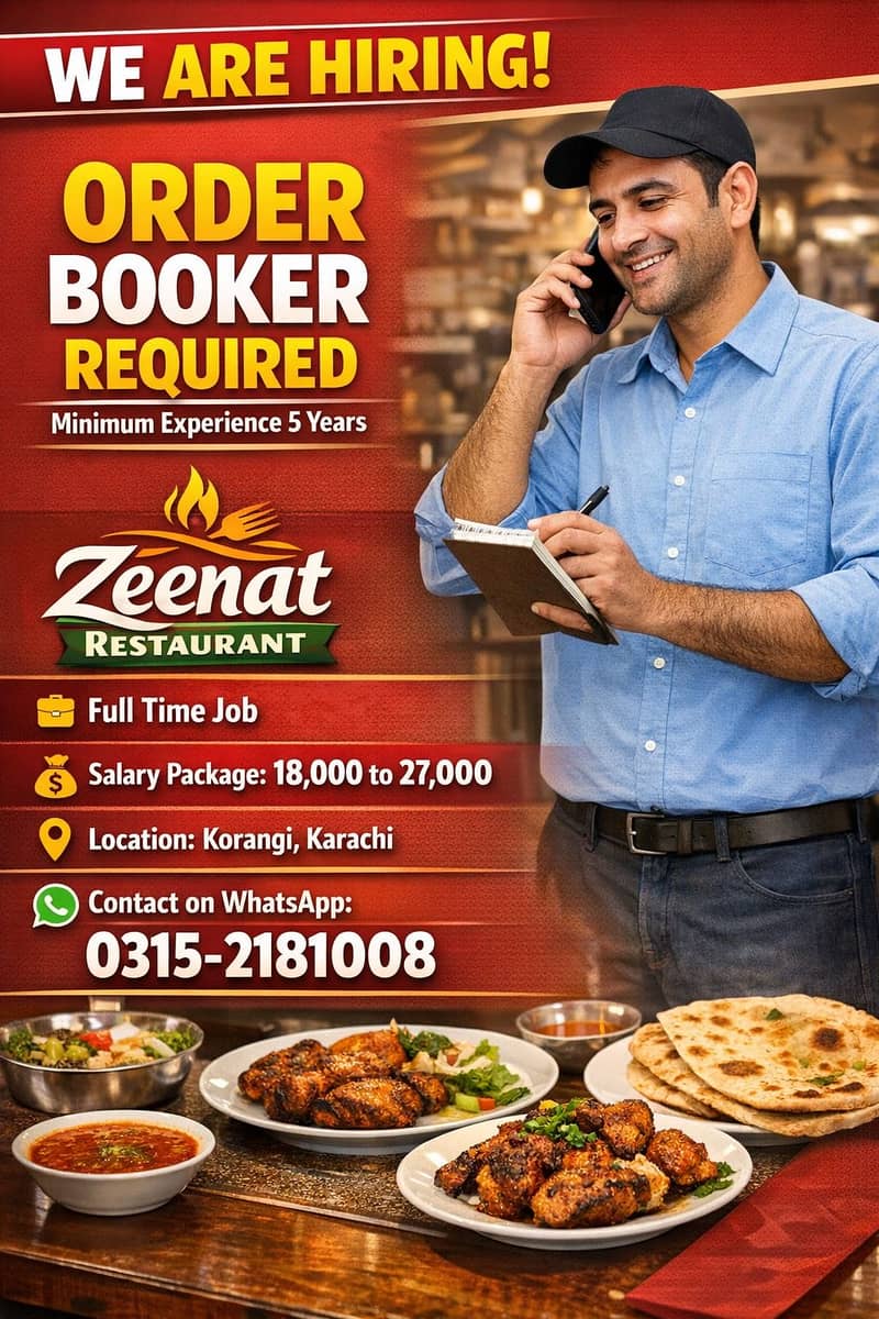 we are Hiring order taker

                                                            alt=