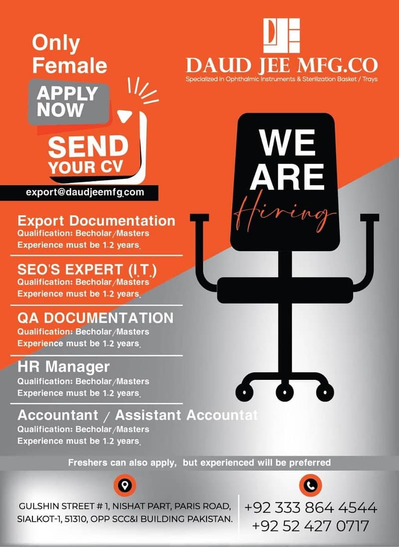 Accountant  Job | Export Documentation Job | Expereince Staff | Jobs

                                                            alt=