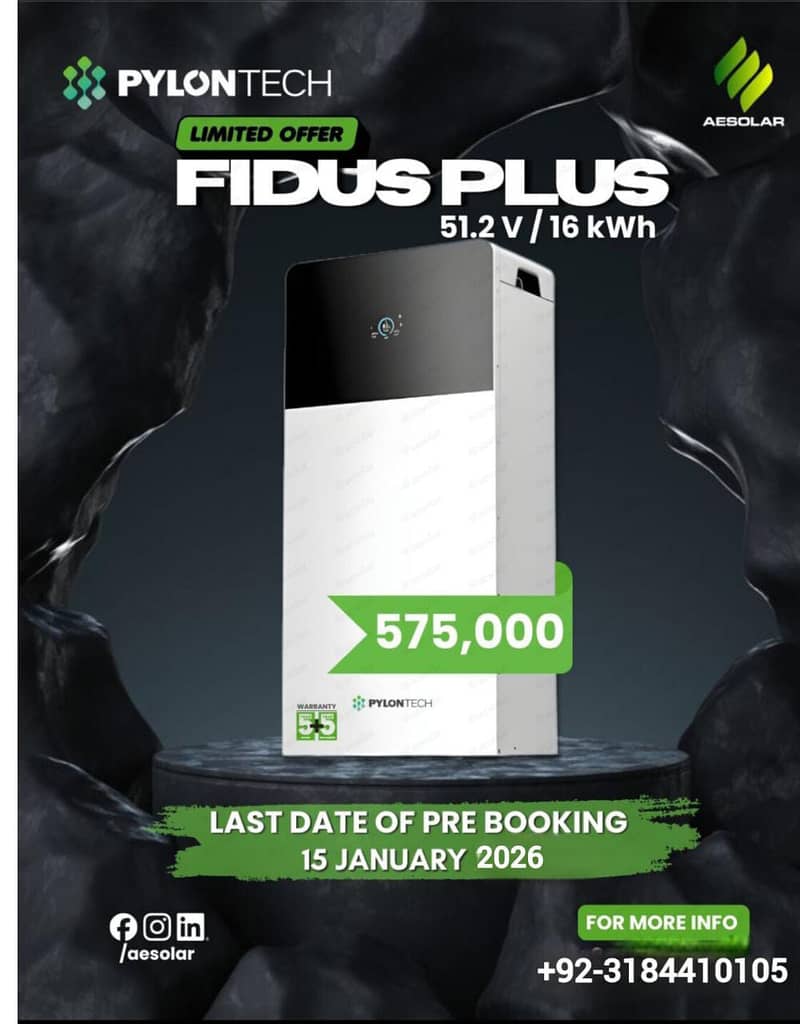 PYLON TECH  FIDUS PLUS 314AH  | 16KWH

                                                            alt=