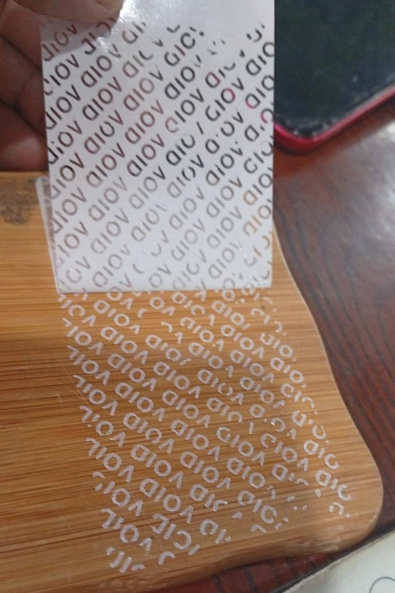 Void Security Label Sticker Rolls Silver PVC Barcode Printer Use

                                                            alt=