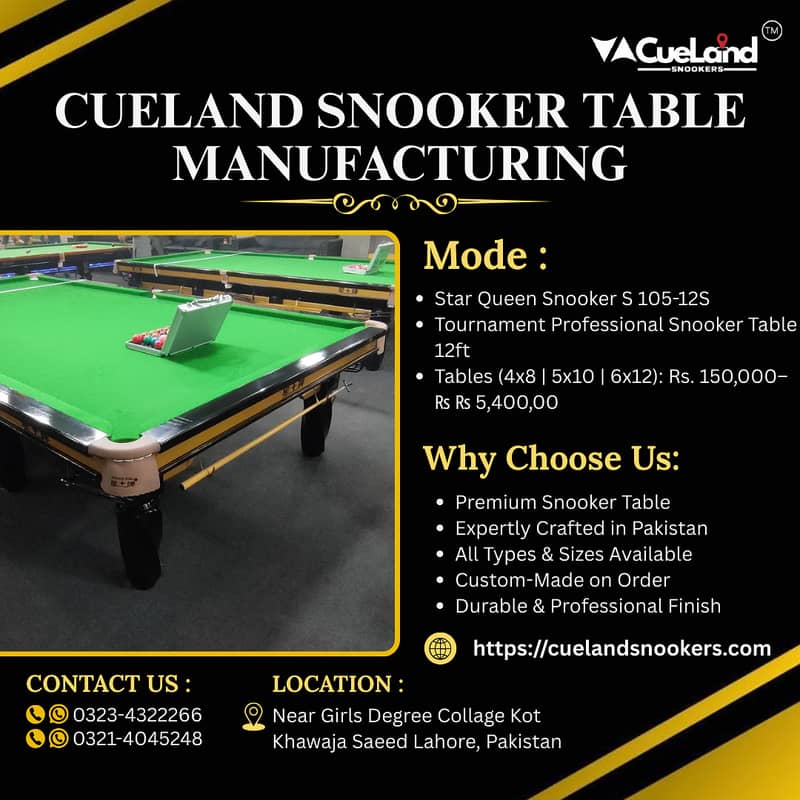 New snooker table | Pool table | Snooker | Billiards | Club maker

                                                            alt=