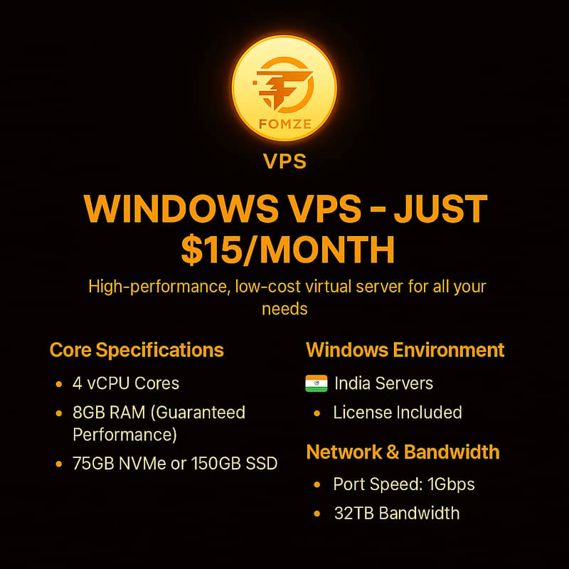 Windows VPS for Trading, E-commerce & TikTok | Fast & Reliable | FOMZ

                                                            alt=