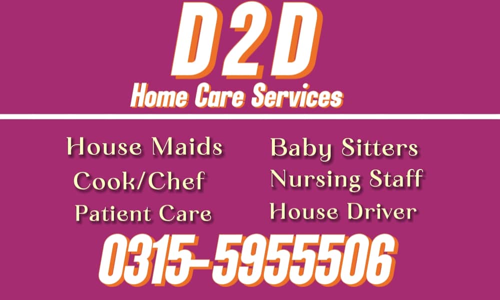 House Maid / Maids / Couple / Patient Care / Nanny / Driver / Helper

                                                            alt=
