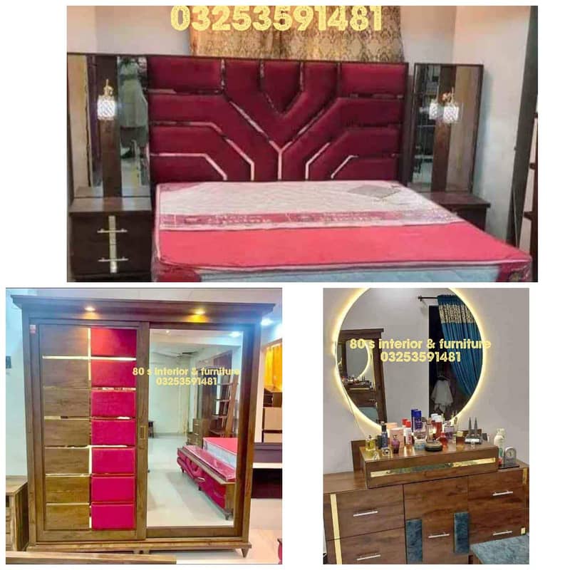 bedroom furniture set, bridal furniture set, bed set, wall wardrobe

                                                            alt=