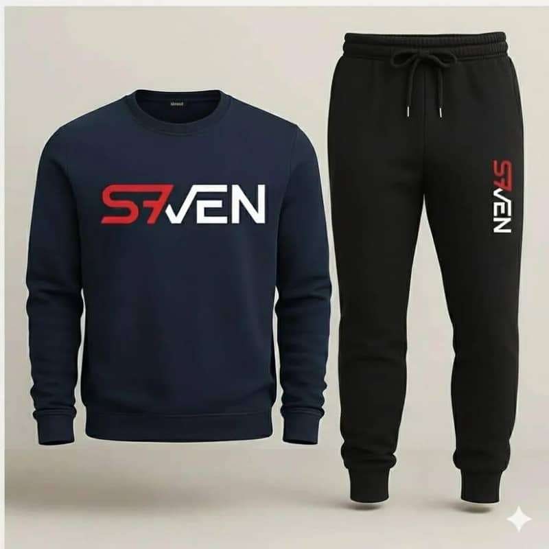 Seven-7 printed fleece sweatshirt Track suit

                                                            alt=