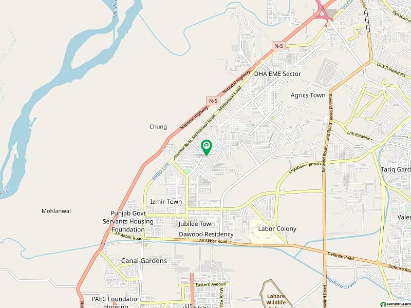 one kanal facing park plot for sale in iqbal avenue 3 on canal road

                                                            alt=