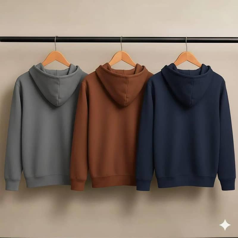 3 Pcs Men's Fleece Plain Hoodie

                                                            alt=