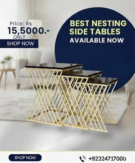 shoes racks / center table / nesting table

                                                            alt=