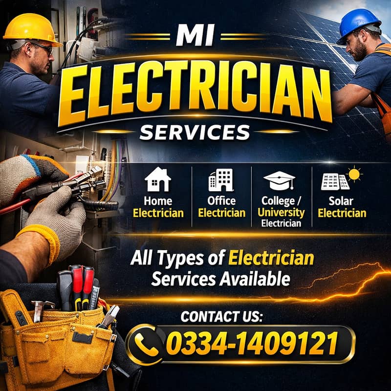 Electrician Services in Islamabad at your Doorsteps / Electrical Works

                                                            alt=