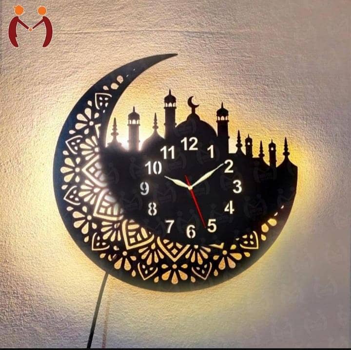 Beautiful Wooden Wall Clock With Premium Light COD Available

                                                            alt=