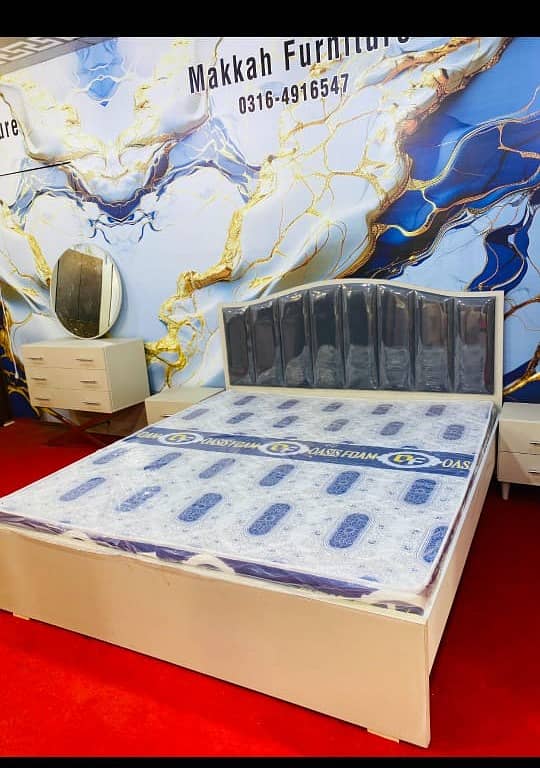 Double bed / Bet set / wooden bed / bed room  / furniture / King size

                                                            alt=