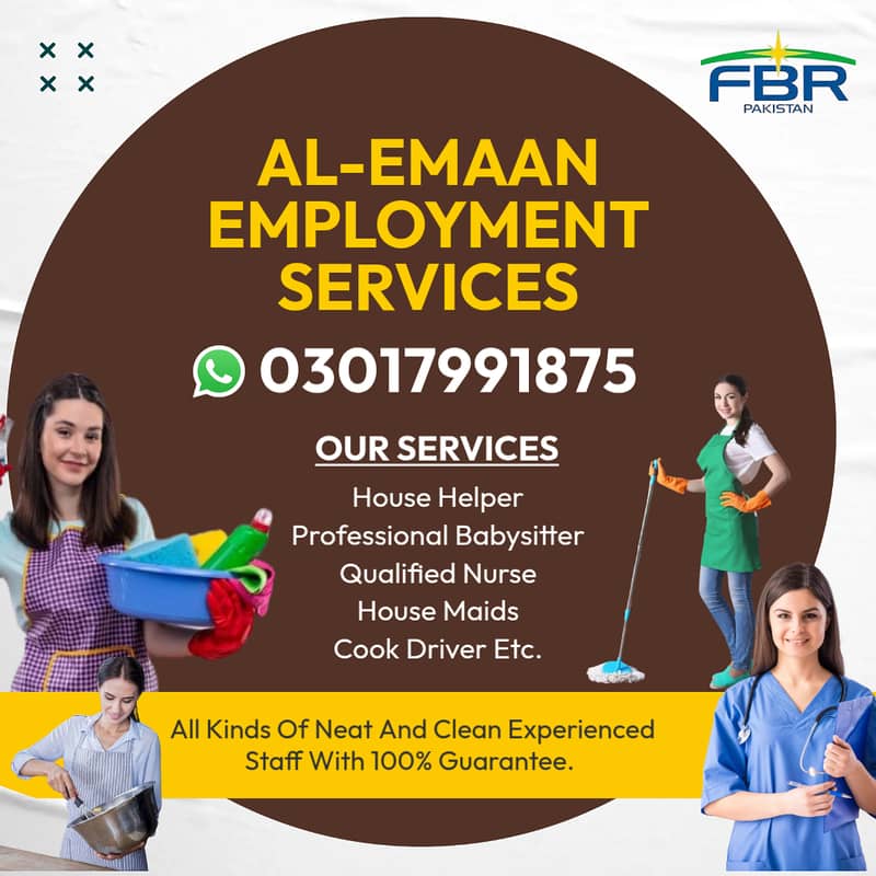 House Maid, Babysitter, Patient Care, Nurse Staff, Driver, Maids, Cook

                                                            alt=